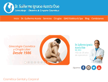 Tablet Screenshot of ginecologoguillermoacosta.com